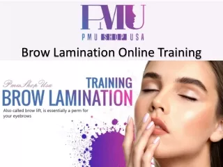 Brow Lamination Online Training