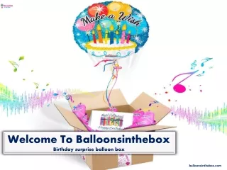 Birthday surprise balloon box