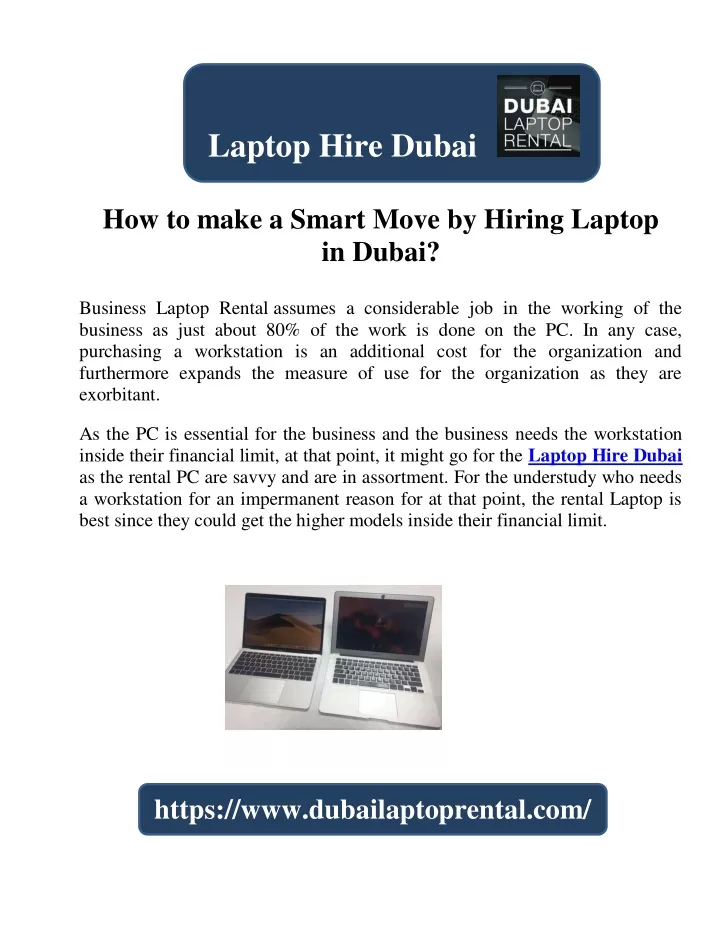 laptop hire dubai