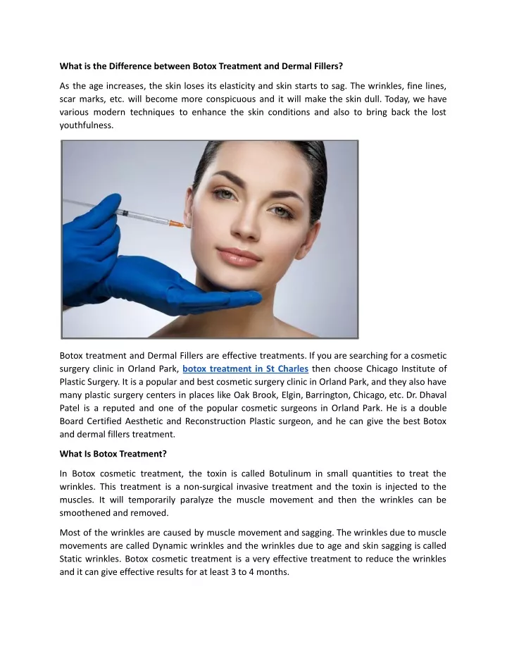 Ppt What Is The Difference Between Botox Treatment And Dermal Fillersdocx Powerpoint 5870