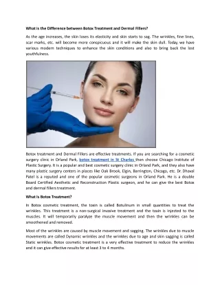 what is the difference between botox treatment