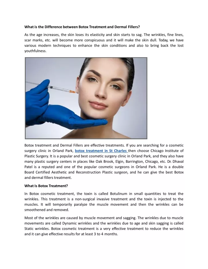 what is the difference between botox treatment