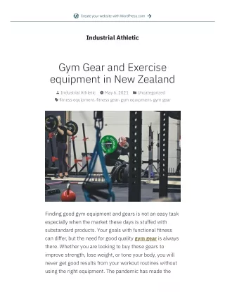 Gym Gear and Exercise equipment in New Zealand