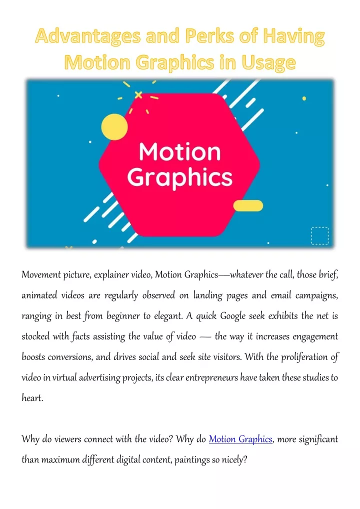 movement picture explainer video motion graphics