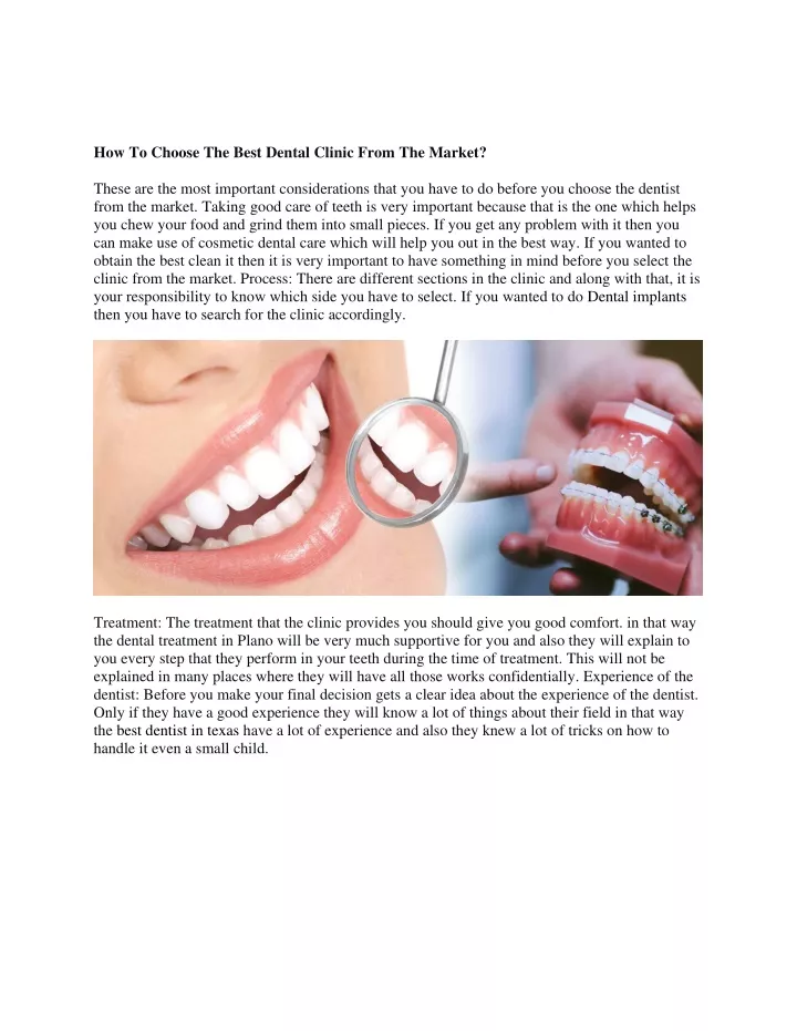 how to choose the best dental clinic from