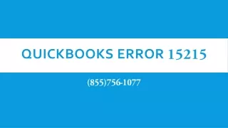 quickbooks error 15215