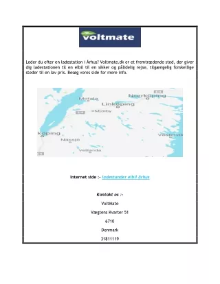 Opladningsstation Elbil Århus  Voltmate.dk