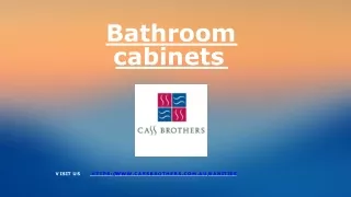 Bathroom cabinets