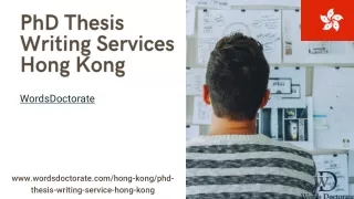 PhD Thesis Writing Services in HongKong
