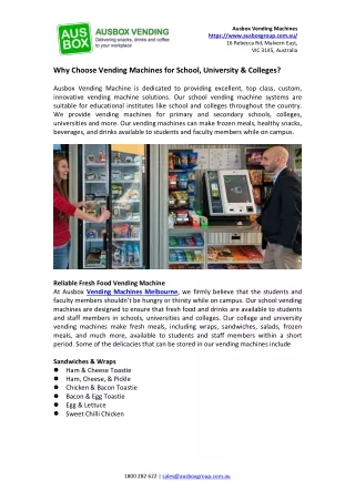 ausbox vending machines https www ausboxgroup
