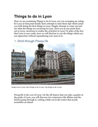 things to do in lyon