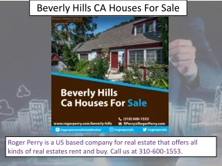 Beverly Hills CA Houses For Sale