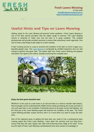 fresh lawns mowing