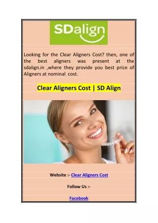 looking for the clear aligners cost then