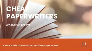 Cheap Paper Writers | Words Doctorate