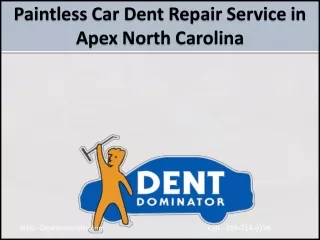 Paintless Car Dent Repair Service in Apex NC