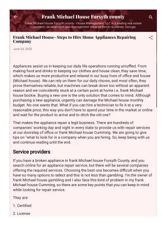 Frank Michael House Cumming