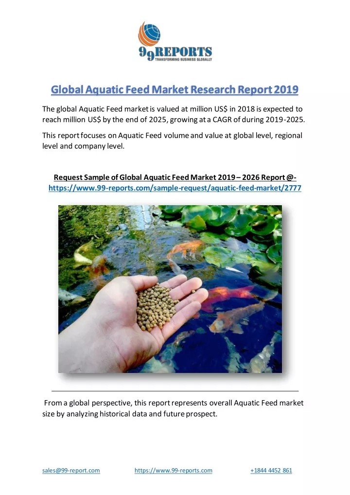 global aquatic feed market research report 2019