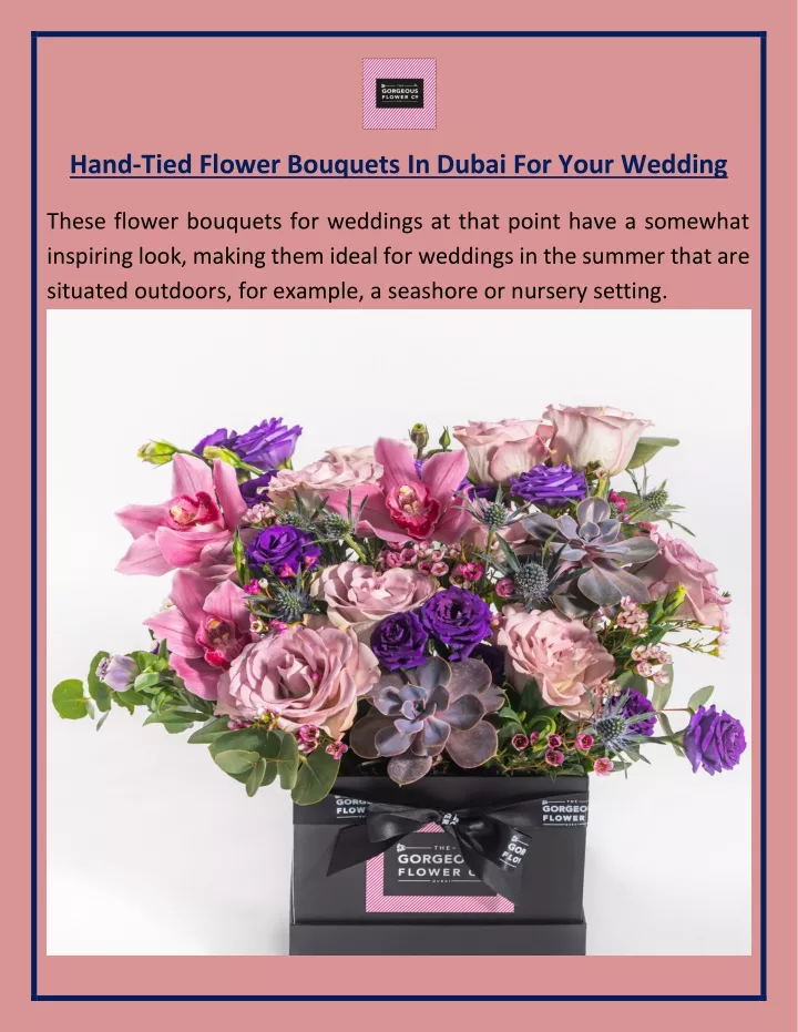 hand tied flower bouquets in dubai for your