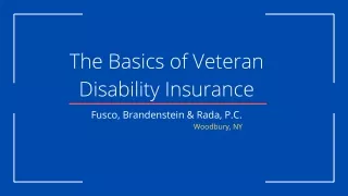 The Basics of Veteran Disability Insurance
