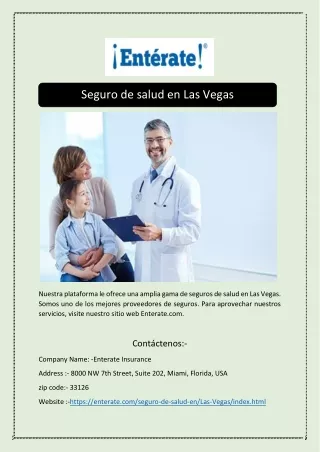 seguro de salud en las vegas
