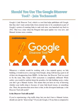 google s link disavow tool which is a tool that