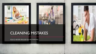 cleaning mistakes