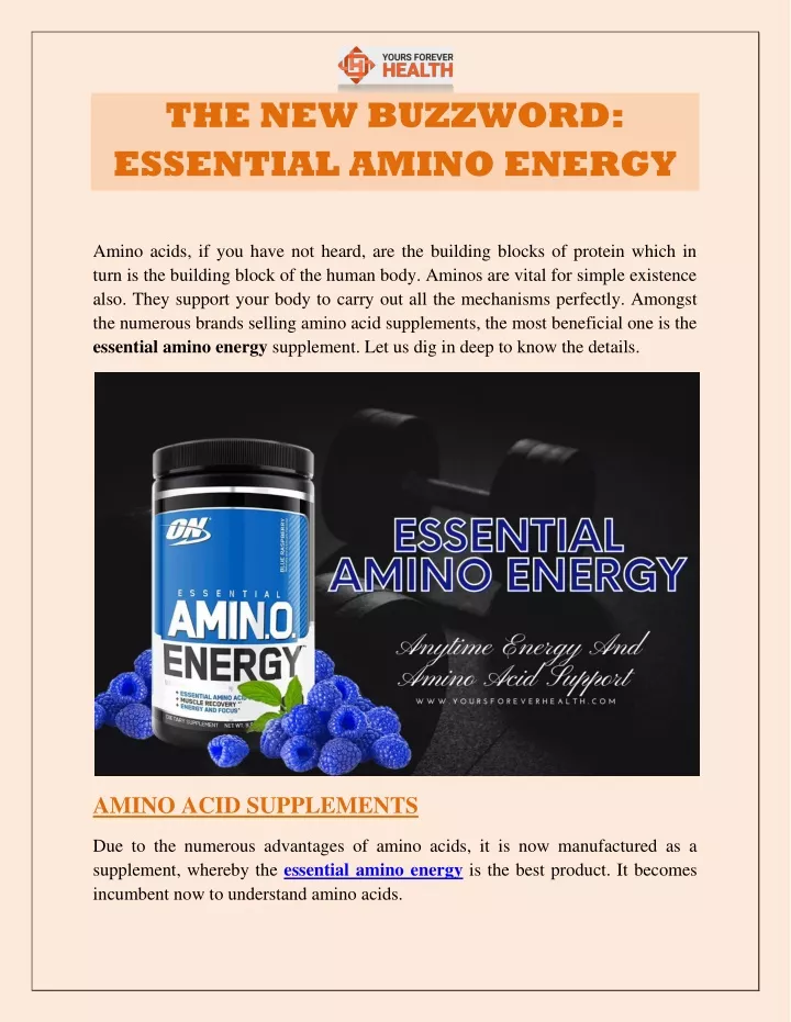 the new buzzword essential amino energy