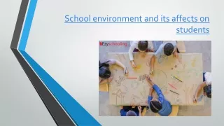 School environment and its affects on students