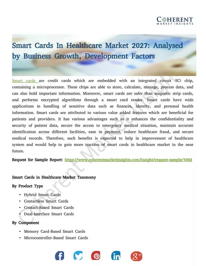 smart cards in healthcare market 2027 analysed