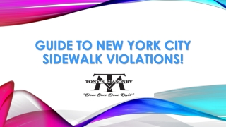 Guide to New York City Sidewalk Violations!