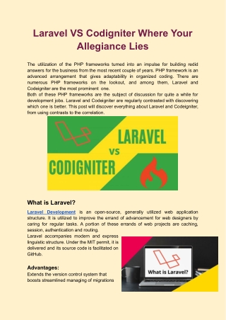 laravel vs codigniter where your allegiance lies