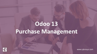 Odoo 13 Purchase Management