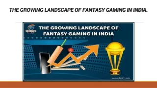 THE GROWING LANDSCAPE OF FANTASY GAMING IN INDIA