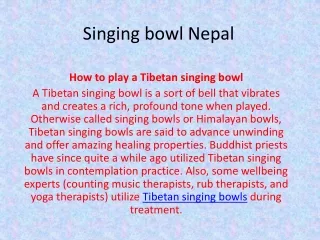 singing bowl nepal