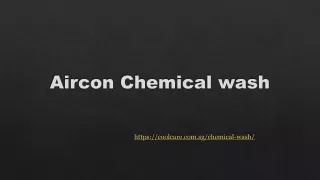 Aircon Chemical wash