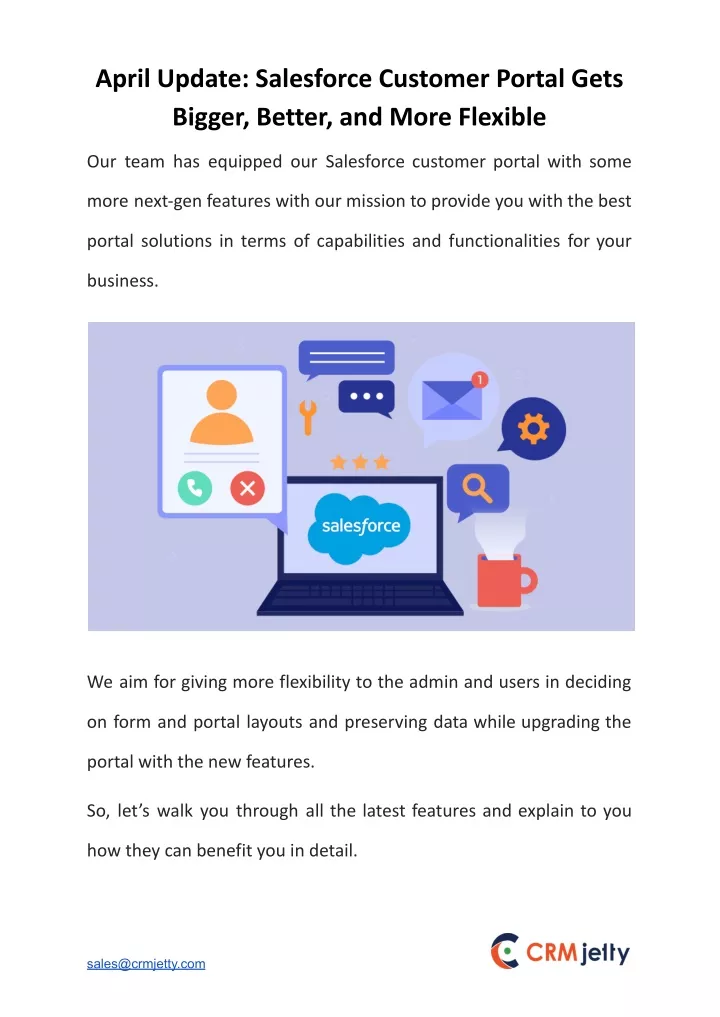 april update salesforce customer portal gets