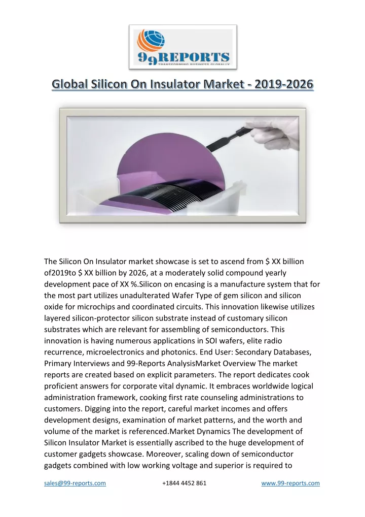 the silicon on insulator market showcase