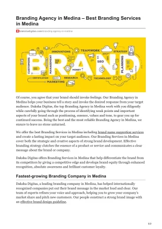 Branding Agency in Medina – Best Branding Services in Medina
