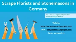 scrape florists and stonemasons in germany