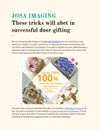 josa imaging these tricks will abet in successful
