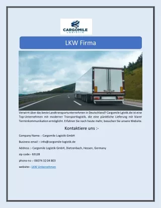 LKW Firma