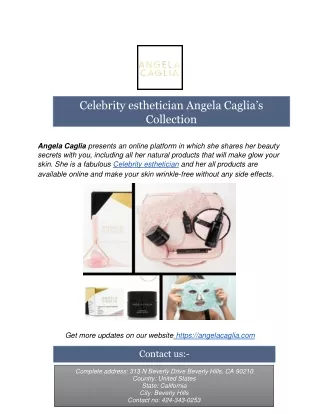 Celebrity esthetician Angela Caglia