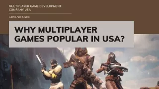 Why Multiplayer Game Popular in USA