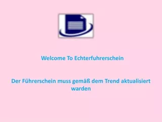 Der Führerschein muss gemäß dem Trend aktualisiert warden