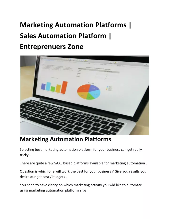 marketing automation platforms sales automation