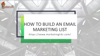 how to build an email marketing list