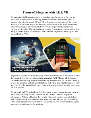 future of education with ar vr