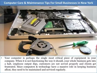 computer care maintenance tips for small businesses in new york