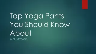 top yoga pants you should know about